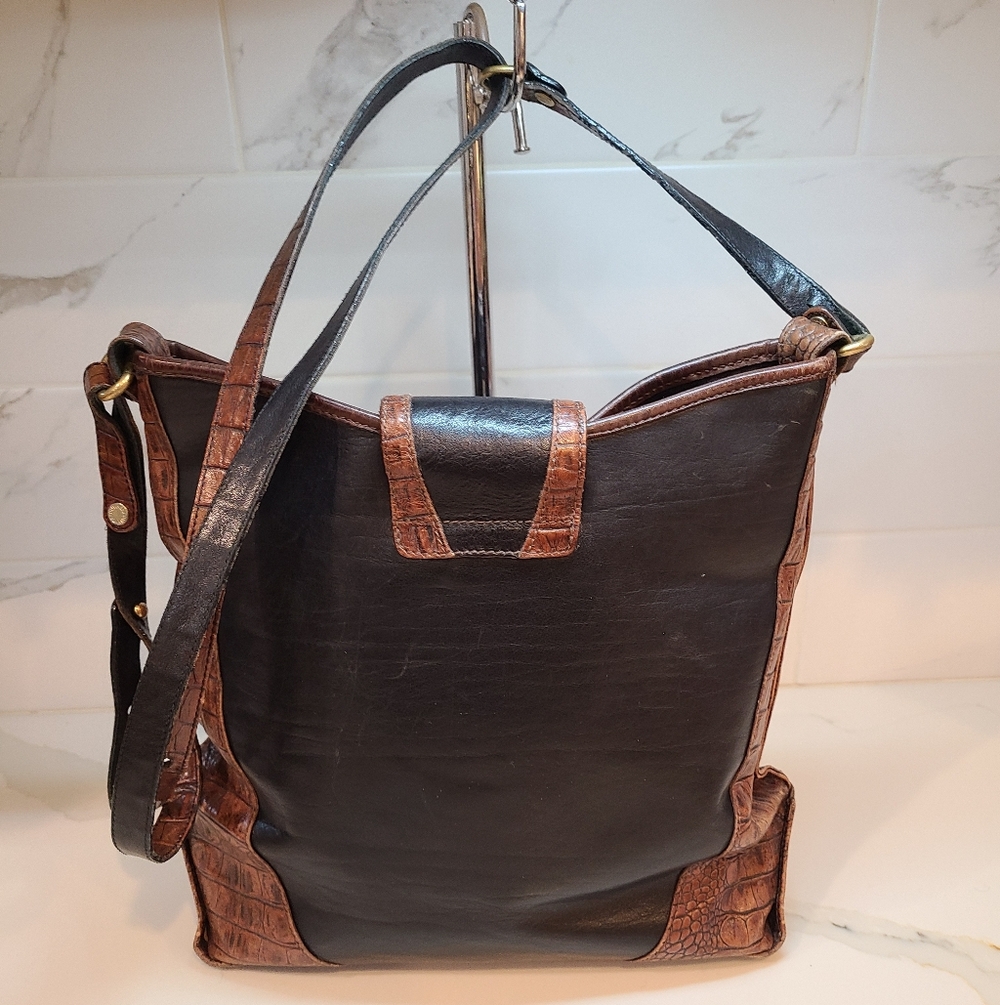 Brahmin Black and Tan Shoulder Bag - Picture 3 of 9